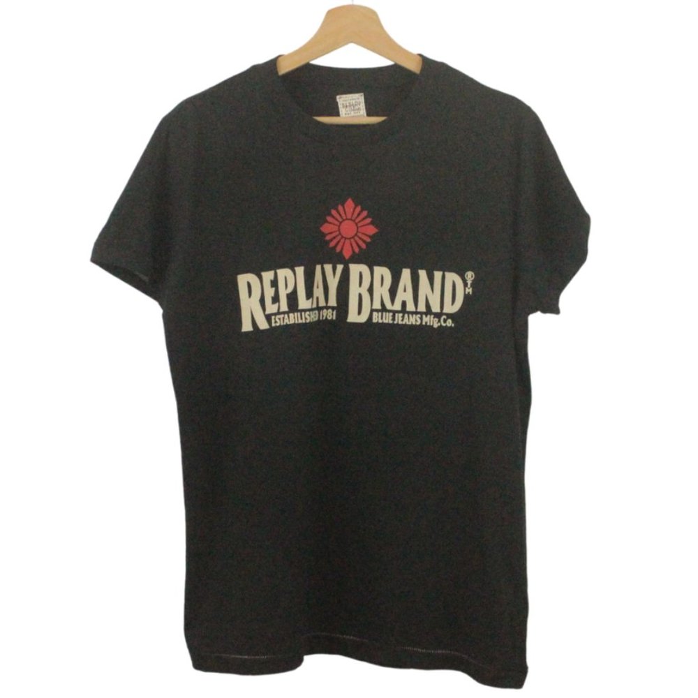 Replay Brand Jeans Mfg. Co. T-Shirt Black Size XL